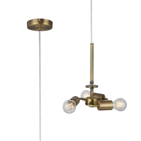 D0340  Baymont Pendant 3 Light Antique Brass